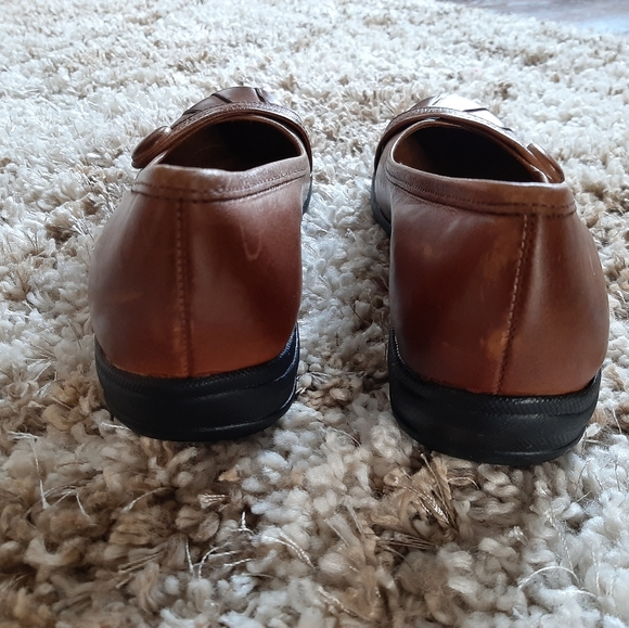 Hush Puppies Women's Cognac Brown Sonnet Leather Slip-On Shoes Size 7 - Picture 5 of 7